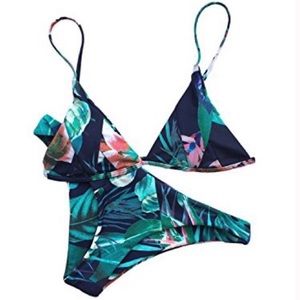 NWT • Cupshe Floral Cheeky Bikini - Small